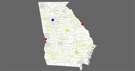 Cities In Georgia & Interactive Map .